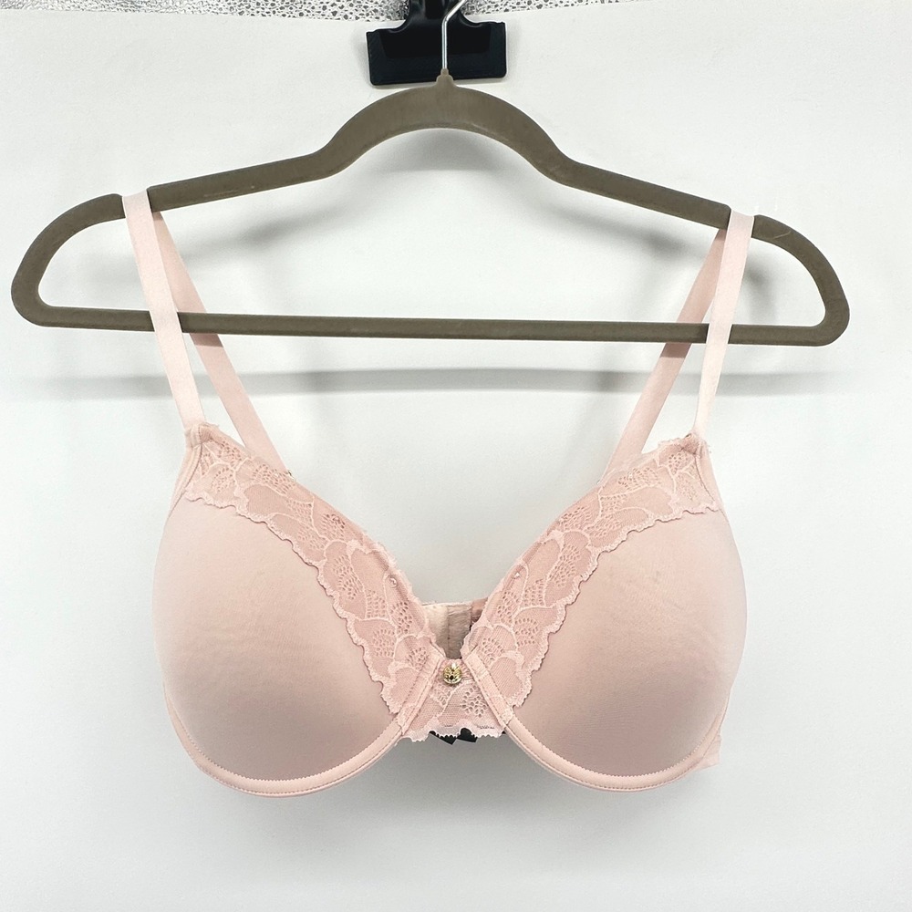 Natori Underwire Bra Women 38B Pink Lingerie Lace Feminine Support